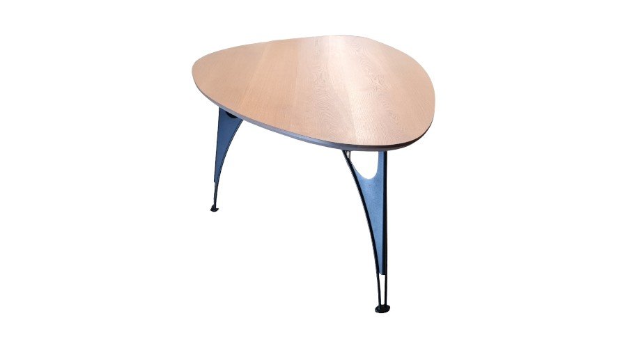 Tafel op maat met massief eiken kiezel blad