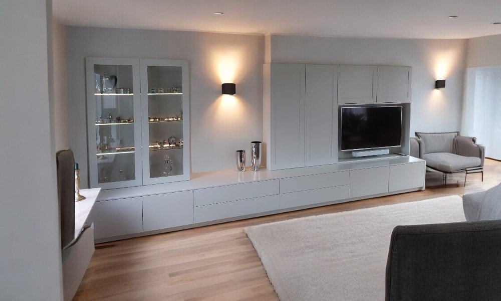 TV-meubel met vitrine